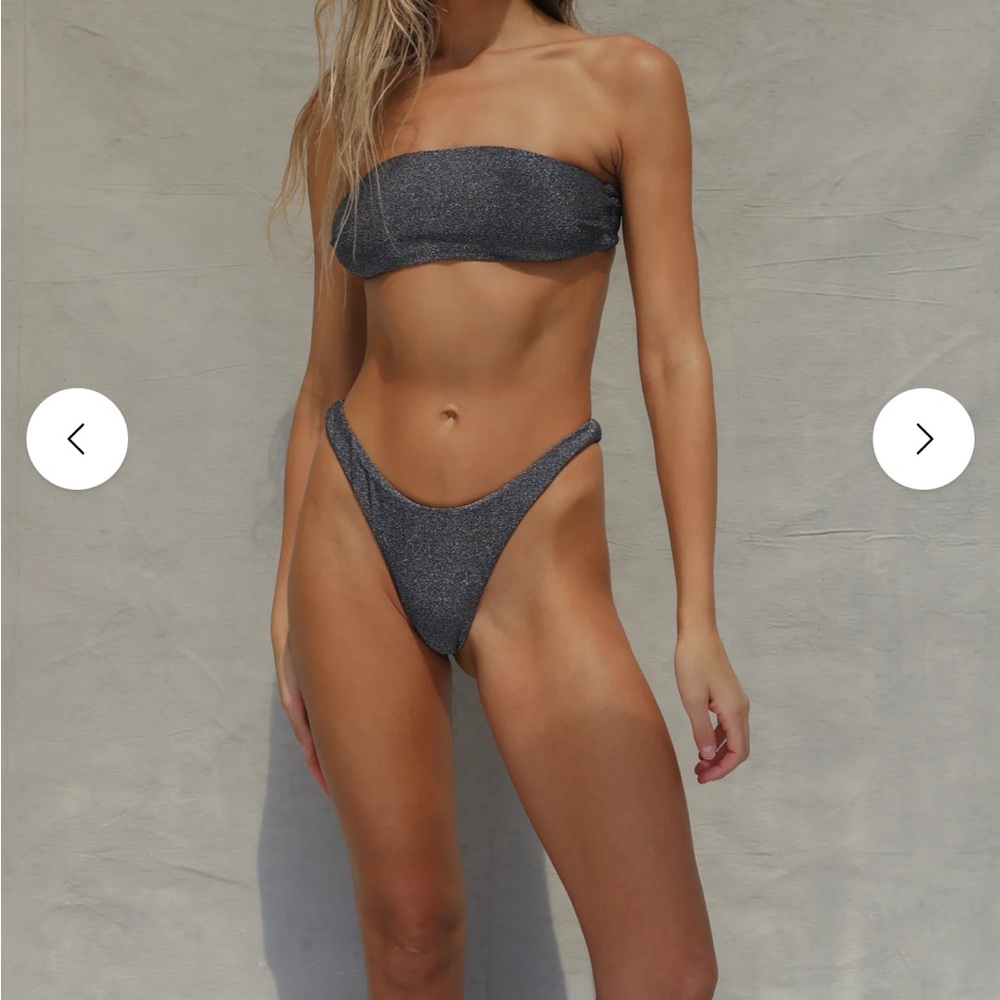 Toast Swim Bandeau top - midnight glitter